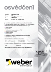 Osvědčení o zaškolení Weber